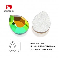 DZ 1003  Drop shape crystal  flat back stone 